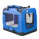 image 2 of KCT Medium Blue Fabric Pet Carrier Crate Travel Transport Bag for Cats and Dogs