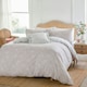 image 2 of Wylder Bella Reversible Floral King Duvet Cover Set Cream | White | King