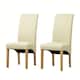image 1 of MCC Direct Deluxe High Back Leather Dining Chairs Cream