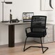 image 3 of COSTWAY Meeting Office Chairs Mid-Back Reception Chair Black