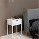 image 5 of Mitra 1 Drawer Bedside Table in White