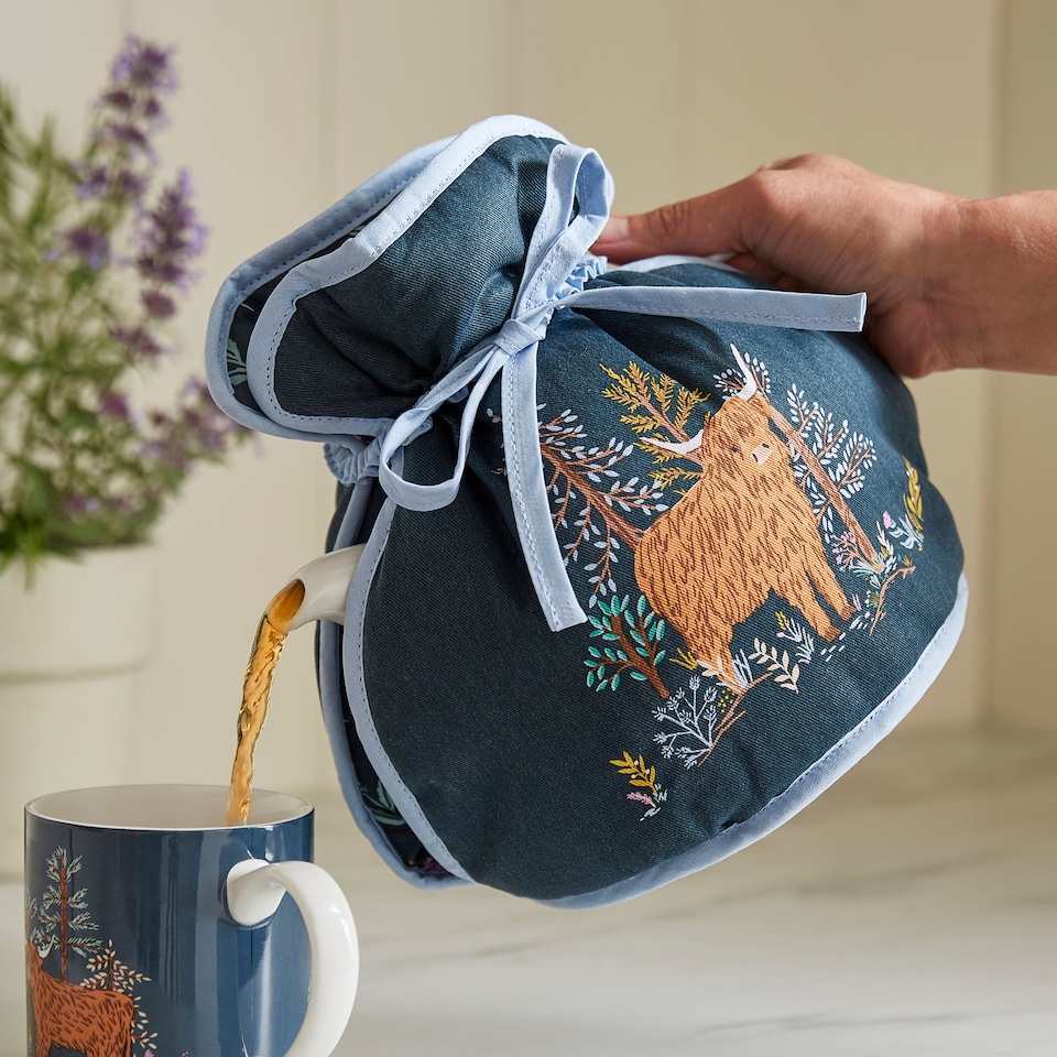 image 1 of Ulster Weavers Connie the Cow Tea Cosy - Muff Navy
