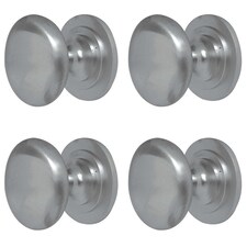 4 PACK High-Quality Satin Chrome Cupboard Knob 25mm for Furniture - Kitchen Cabinet Knob