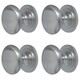 image 1 of 4 PACK High-Quality Satin Chrome Cupboard Knob 25mm for Furniture - Kitchen Cabinet Knob