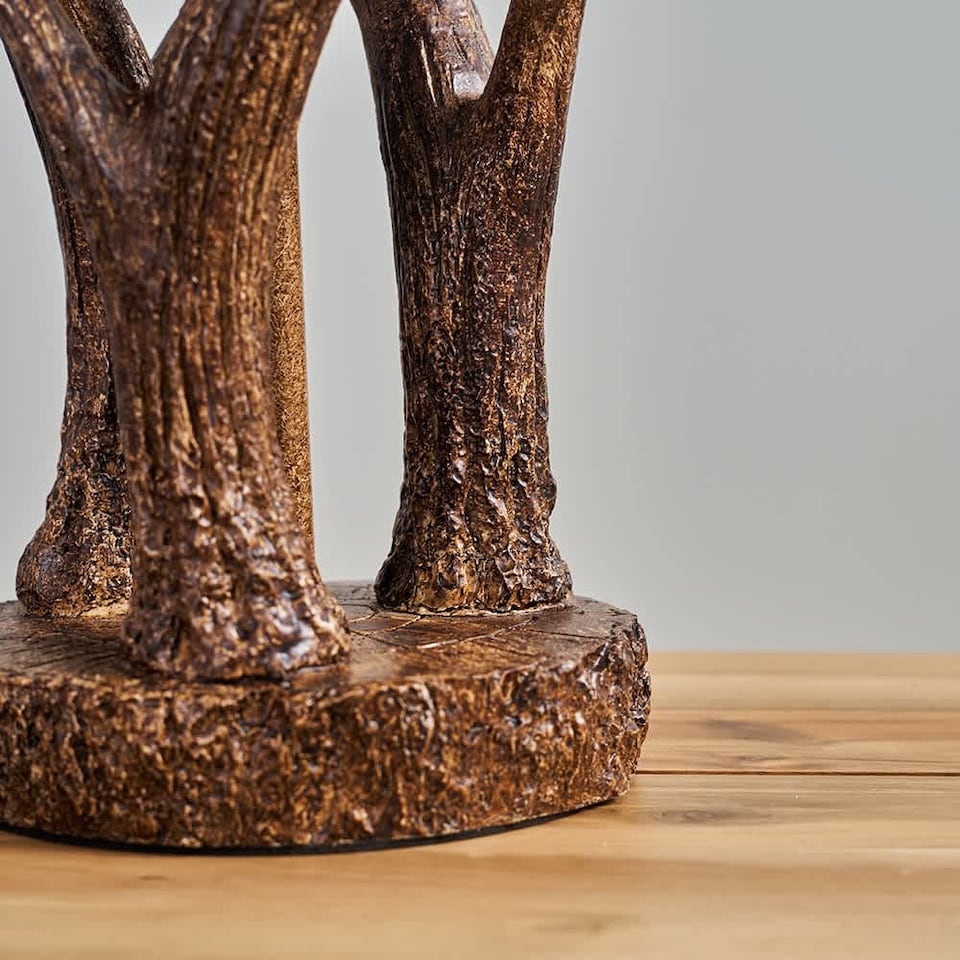 image 1 of ValueLights Intertwined Caribou Antler Design Table Lamp Base Rustic Natural Finish