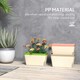 image 7 of Outsunny 3 Pcs Self Watering Plant Pots w/ Visual Water Level Window White | White