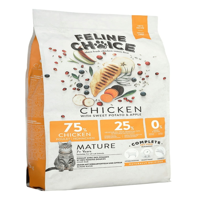 Feline Choice Complete Mature Dry Cat Food Chicken 6Kg