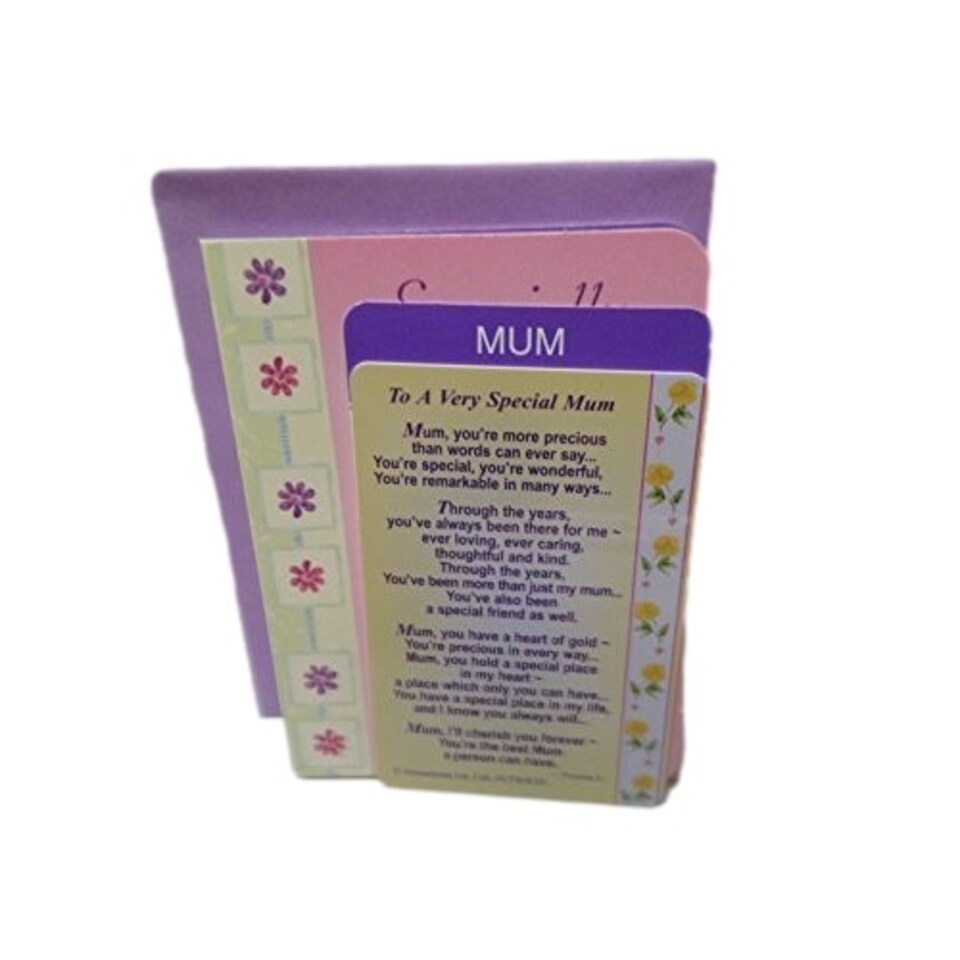 image 1 of To A Very Special Mum....Wallet Card (Sentimental Keepsake Wallet / Purse Card)