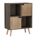 image 1 of Anthracite Oak 4-Cube Storage Unit with 2 Wooden Doors and Legs | Brown | Oak & Beech | 1