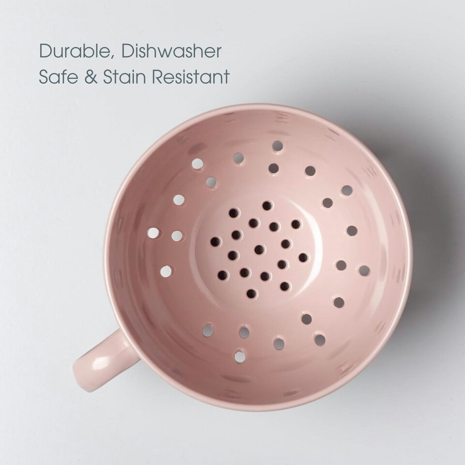 image 1 of Zeal Berry Colander Cup, Melamine Fruit and Berry Strainer, Rose Pink