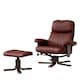 image 1 of Woodacre Swivel Recliner with Massage and Heat - Burgundy