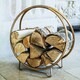 image 7 of Contemporary Round Copper Log Holder Copper