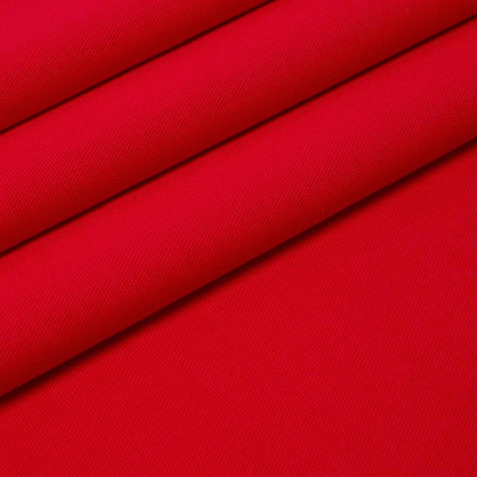 image 1 of Homescapes Pure Cotton Plain Red Fabric 150 cm Wide | Red | 150cm(60") wide, sold per metre length