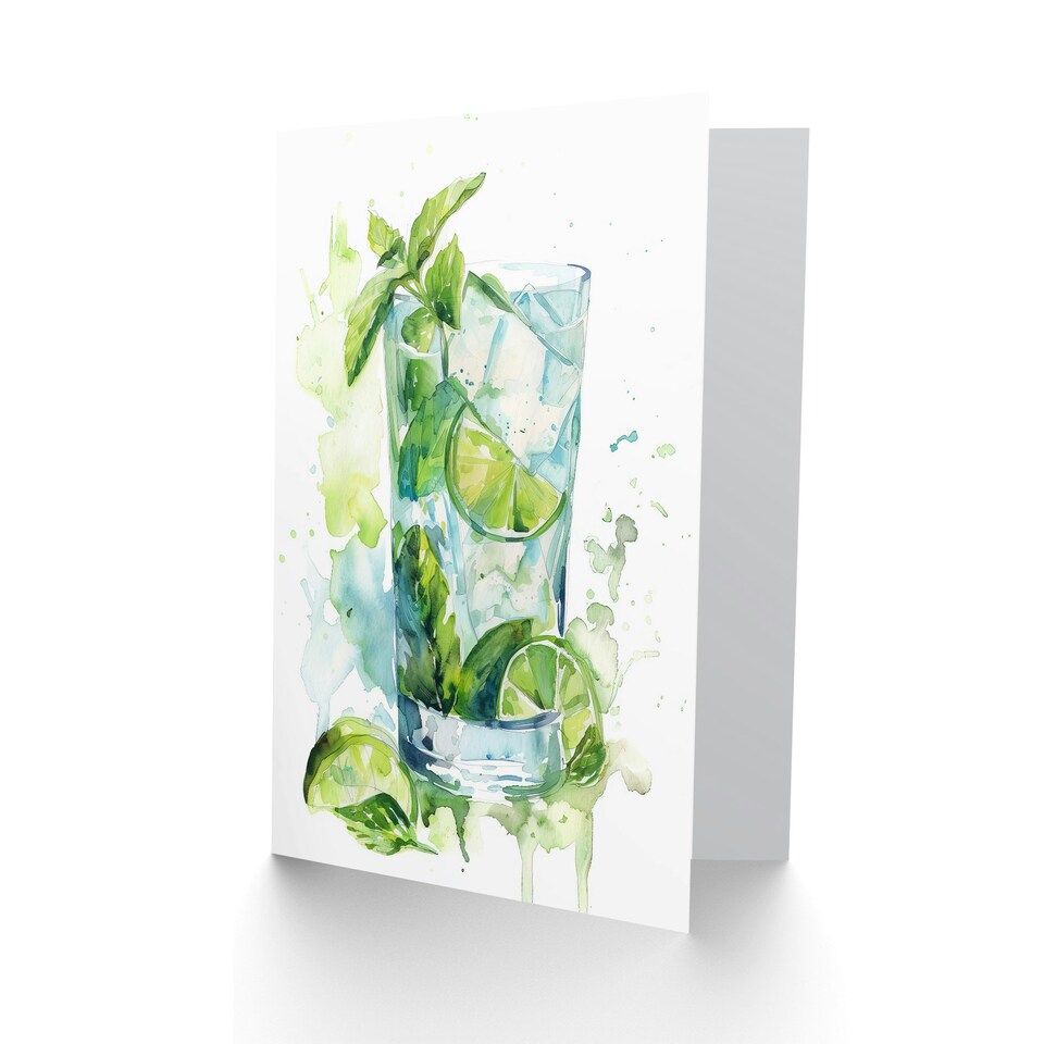 image 1 of Light Fun Lime Holiday Alcohol Drinker Him Her Birthday Card