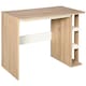 image 2 of HOMCOM Computer Desk, Writing Desk with 3-Tier Storage Shelf, Work Table for Home Office, Study, Living Room, Oak and White