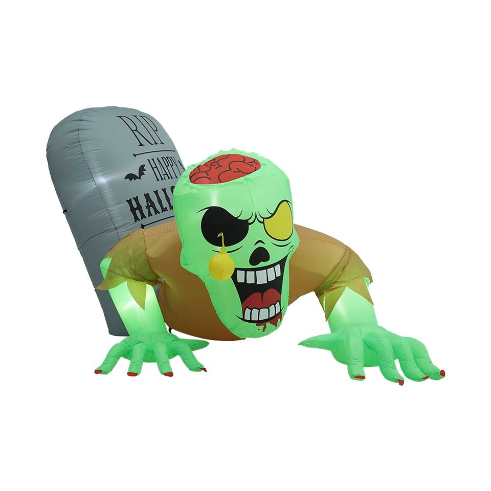 image 1 of Living and Home Zombie Tombstone Halloween Inflatable with Lights