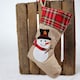 image 5 of Snowman Design Christmas Stocking  Fun Character Stocking for Fireplace & Christmas Home Decor