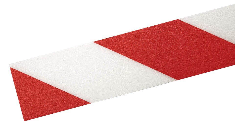 image 1 of Durable DURALINE Safety Non-Slip Hazard Warning Tape | 50mm x 30m | Red/White | Red