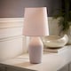 image 2 of ValueLights Arlo Lilac Ceramic Table Lamp with Lilac Shade & Bulb | Purple