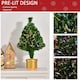 image 4 of HOMCOM 2FT Prelit Artificial Christmas Tree Fiber Optic LED Light Decoration