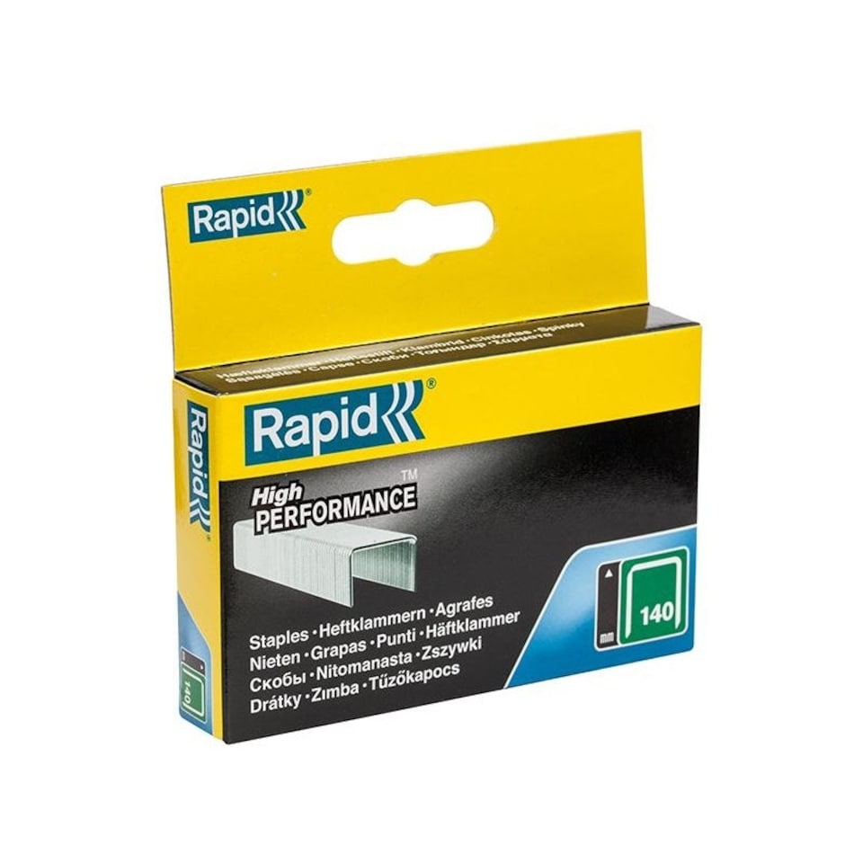 image 1 of Rapid 140 Series Galvanised Staples - Galvanised - 14mm leg length