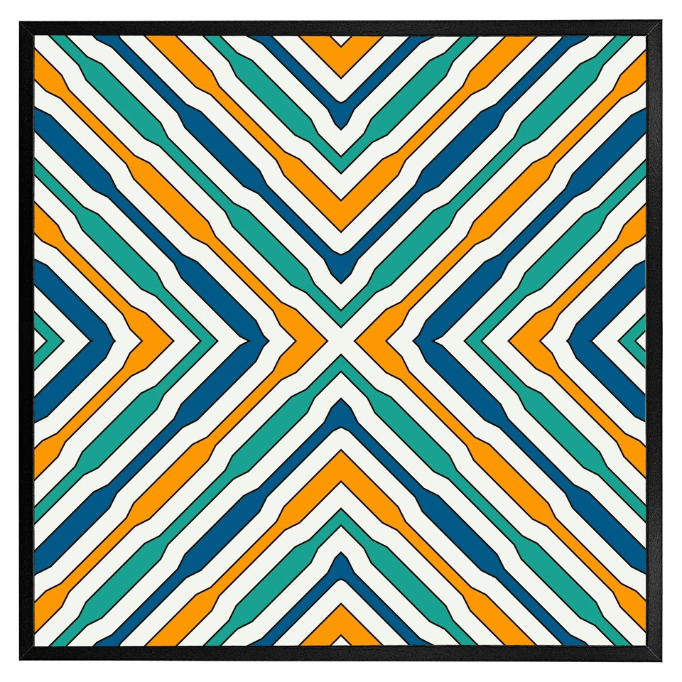 image 1 of Ethnic geometric figures (Picutre Frame) Brown | XL