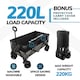 image 2 of 220L Foldable Utility Trolley Garden Home Camping Festivals No Assembly 220kg Load