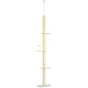 image 1 of PawHut 220-260cm Kitten Tower, Multi-Layer Floor to Ceiling Cat Tree, Yellow