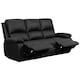 image 1 of Faux Leather 3 Seat Reclining Sofa In Black
