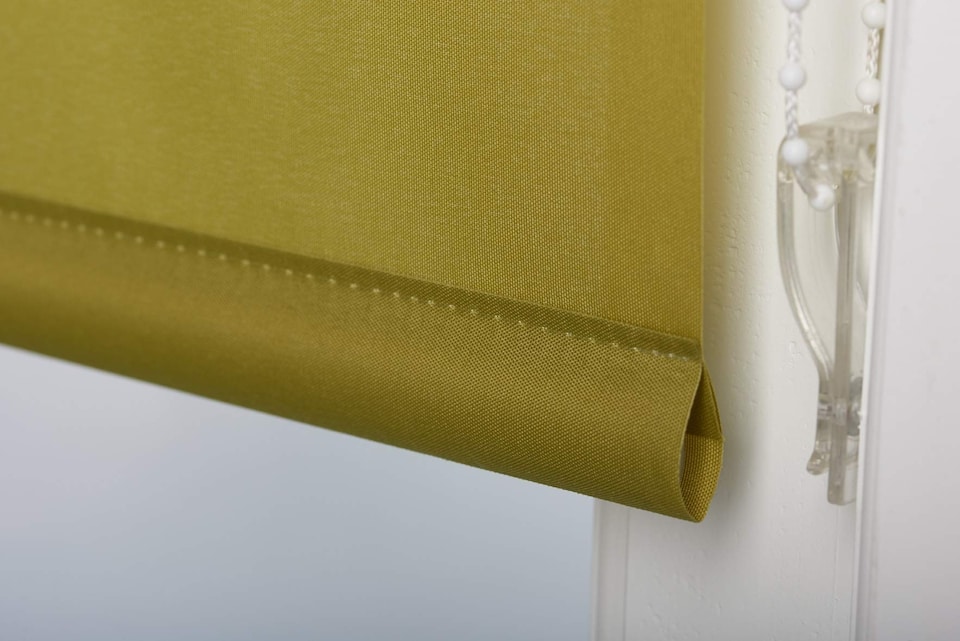 image 1 of FURNISHED Daylight Roller Blinds with Triple Round Eyelets Easy Install Cut to Size | Green | Green | (W) 180cm x (L) 165cm