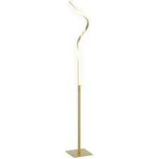 HOMCOM LED Floor Lamp, Standing Lamp with3 Adjustable Brightness Gold Tone Gold