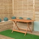 image 3 of Windermere Outdoor 6 Person Folding Rectangular Wooden Table