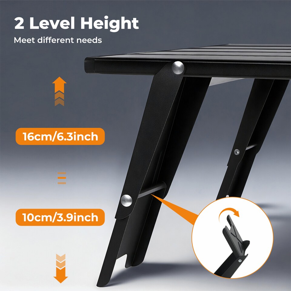 image 1 of Levede Folding Camping Table Mini Aluminium Portable Picnic Desk Lightweight