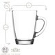 image 3 of LAV Vega Glass Coffee Mugs - 300ml - Clear - Pack of 6 Clear