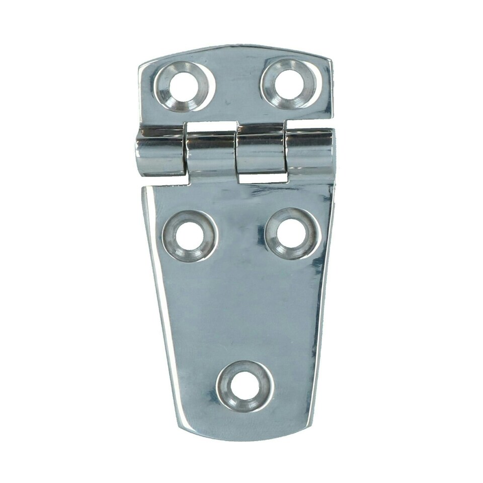 image 1 of Polished Door Hinge Stainless Steel 76mm x 38mm 316 Marine Cabin Hatch Silver