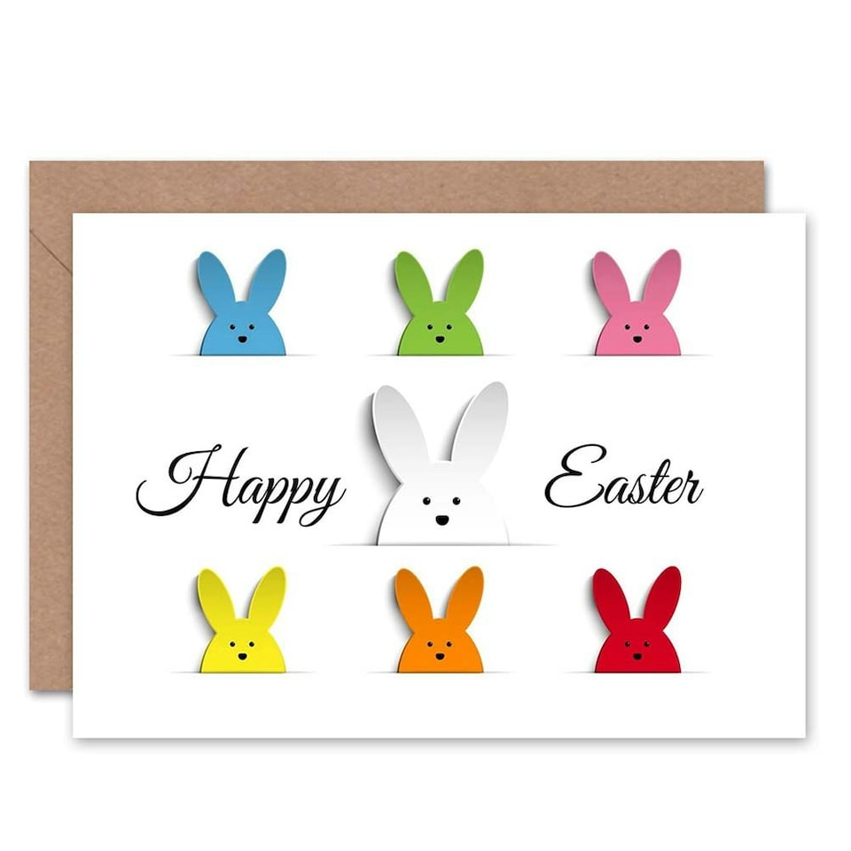 image 1 of Bunnies Multi Colour Bday Easter Card