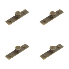 4 PACK 30mm Antique Brass Cupboard Knob with Elegant Backplate Design - Kitchen Cabinet Knob