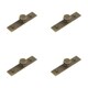 image 1 of 4 PACK 30mm Antique Brass Cupboard Knob with Elegant Backplate Design - Kitchen Cabinet Knob