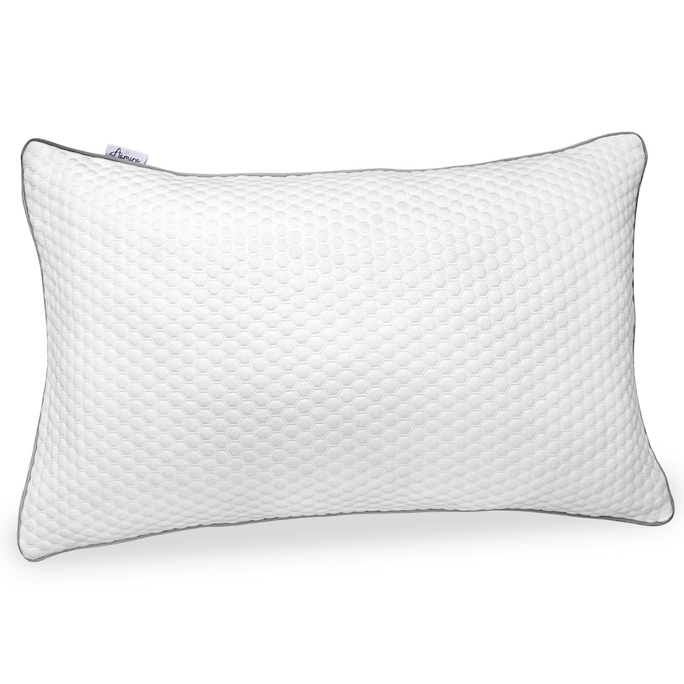 image 1 of Aamira Premium Orthopaedic Shredded Memory Foam Bed Pillow 70x45 cm, Neck Support | White | White | 70x45 cm | 1