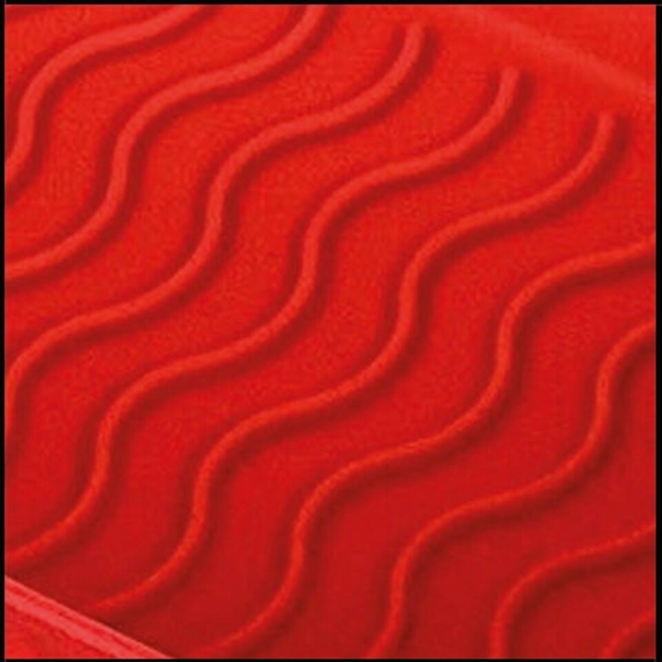 image 1 of SPARES2GO Rectangular Non-Stick Silicone Basket Drawer Liners for Air Fryer (Pack of 2, Red)