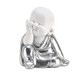 image 1 of Hestia White & Silver Buddha - Hand on Chin White | Silver