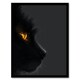 image 1 of Cat Lover Orange Gold Eyes Profile Portrait Black Framed Wall Art Print A4