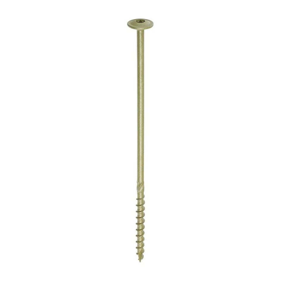 image 1 of Timco - Timber Frame Construction & Landscaping Screws - Wafer - Exterior - Green Organic (Size 8.0 x 225 - 50 Pieces)