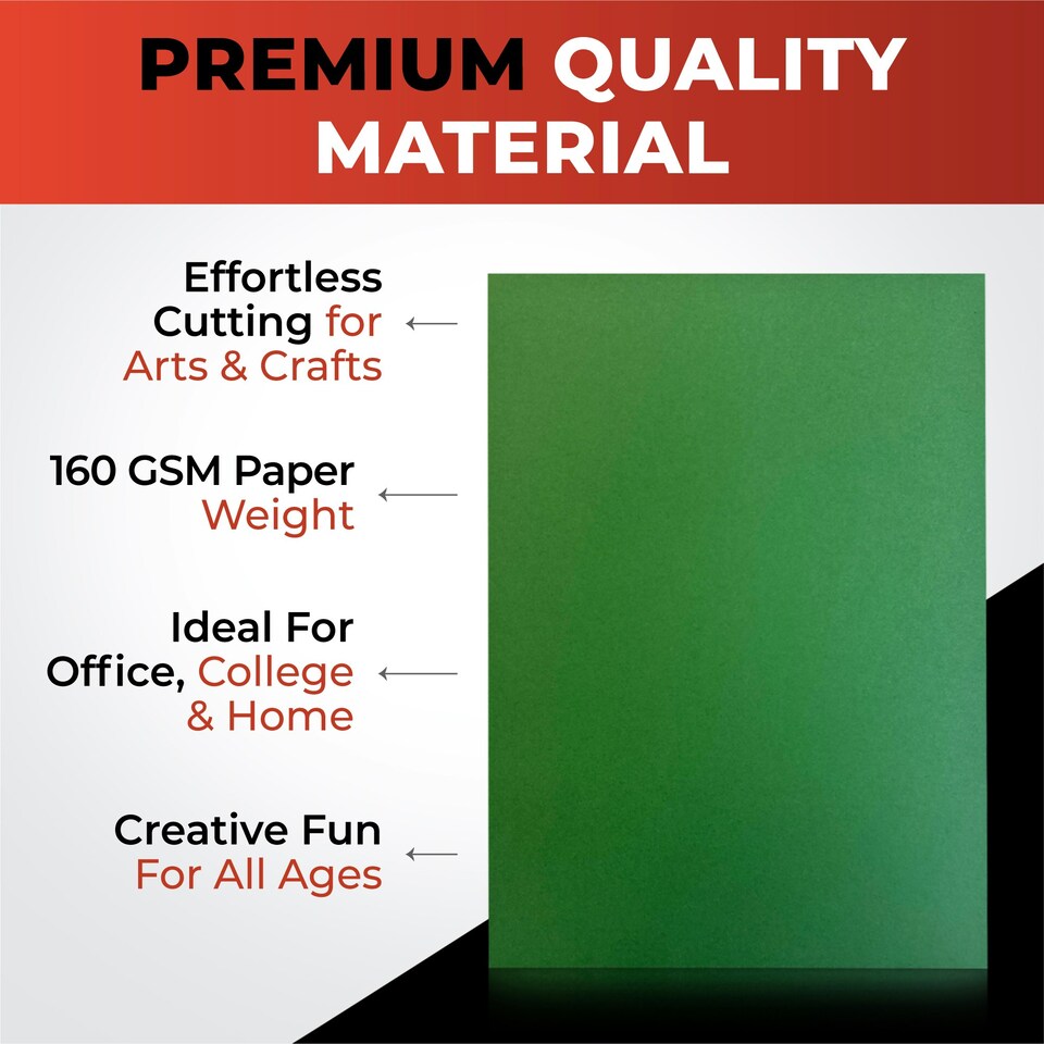 image 1 of Pack of 50 A5 Coloured Card 160gsm Sheets | Green | Light Green | A5 | 1