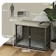 image 7 of PawHut Dog Crate Furniture End Table w/ Cushion for Large Dogs