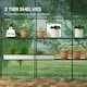 image 3 of Outsunny Walk-in Outdoor Green House with Door and Mesh Windows, Green