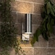 image 2 of ValueLights Pair Of Silver Up Down Outdoor PIR Motion Sensor Outdoor Wall Lights