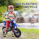 image 6 of AIYAPLAY 12V Kids Electric Motorbike, Kids Electric Ride on Motorcycle, Battery Powered Toy with Twist Grip Throttle, Training Wheels, Suspension System, Music, Blue