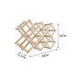 image 2 of Living and Home Solid Wood Wine Rack Foldable & Stackable - Natural