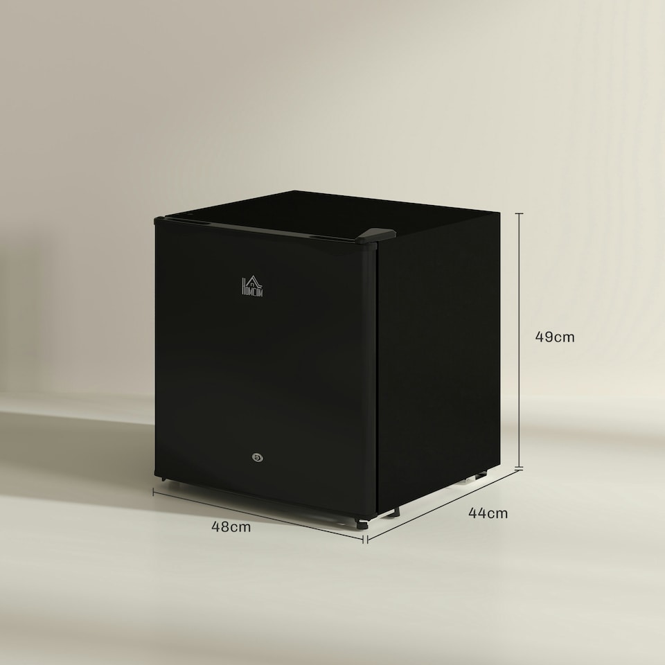image 1 of HOMCOM 46L Counter Top Fridge Mini Fridge with Lock Chiller Box Black
